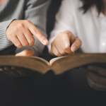 Image of ladies studying the bible