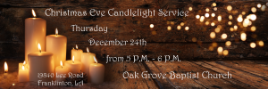Candlelight Announcement