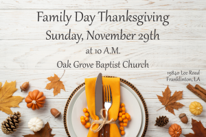 Family Day Thanksgiving