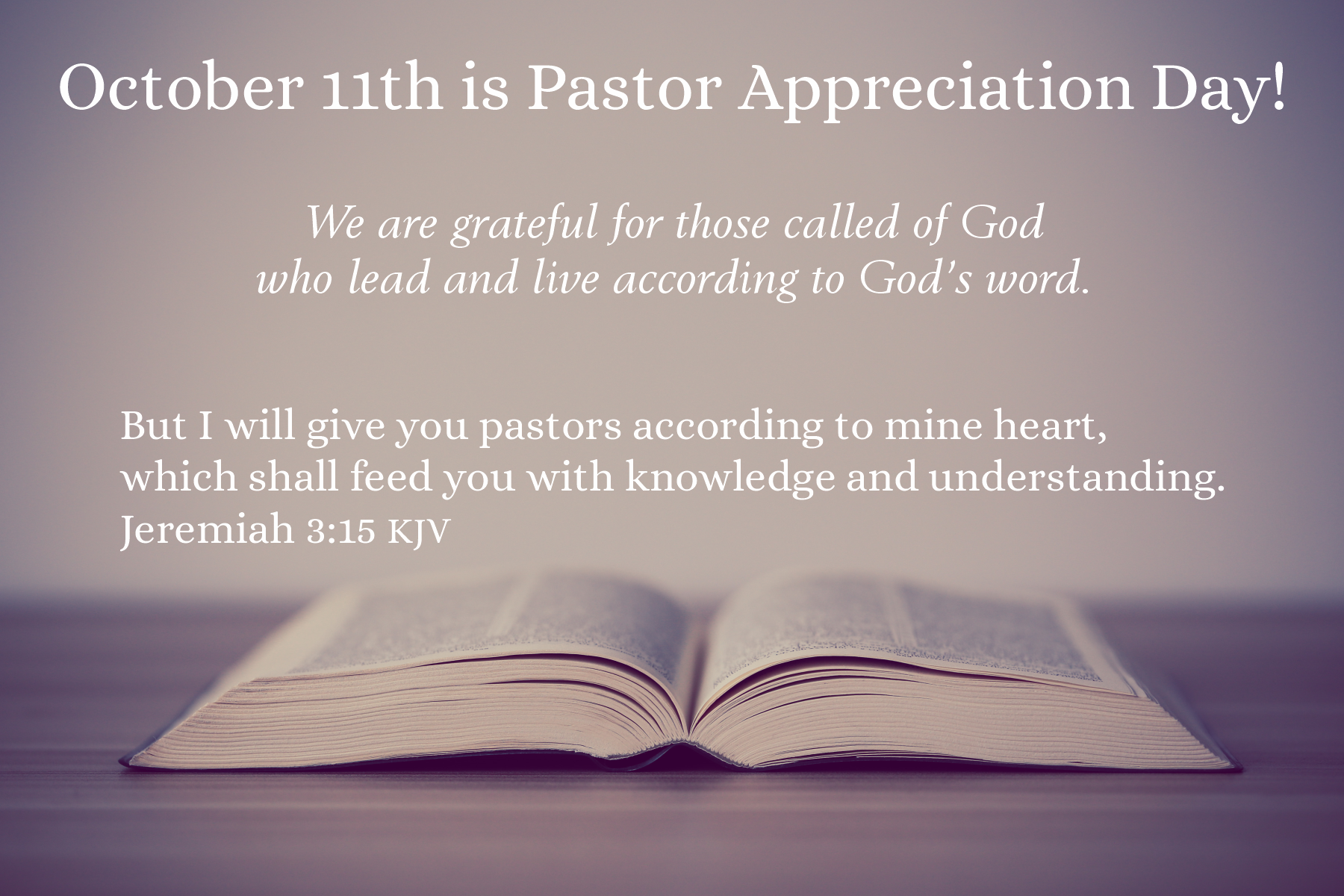 Pastor Appreciation Image